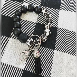 Leopard wrist bangle keychain